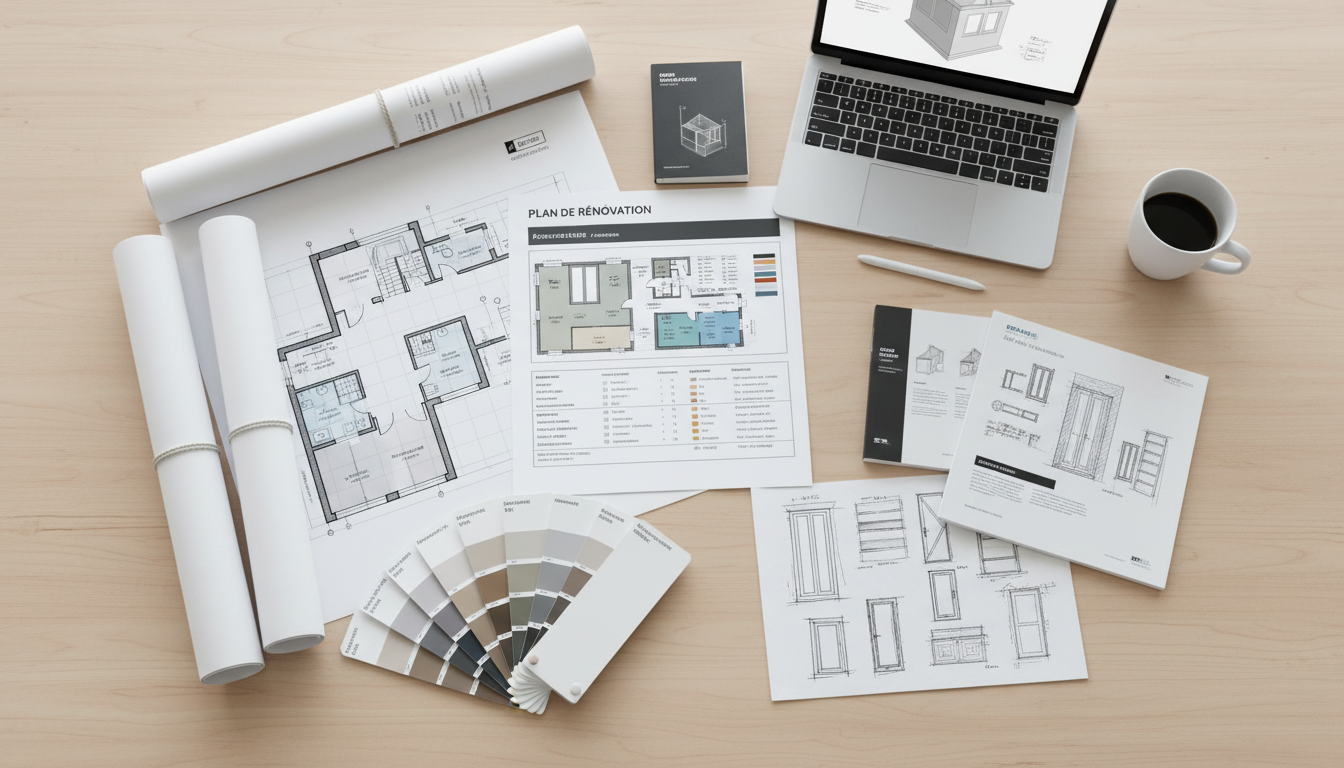 Accompagnement projet de rénovation d'habitat de A à Z, plans, factures