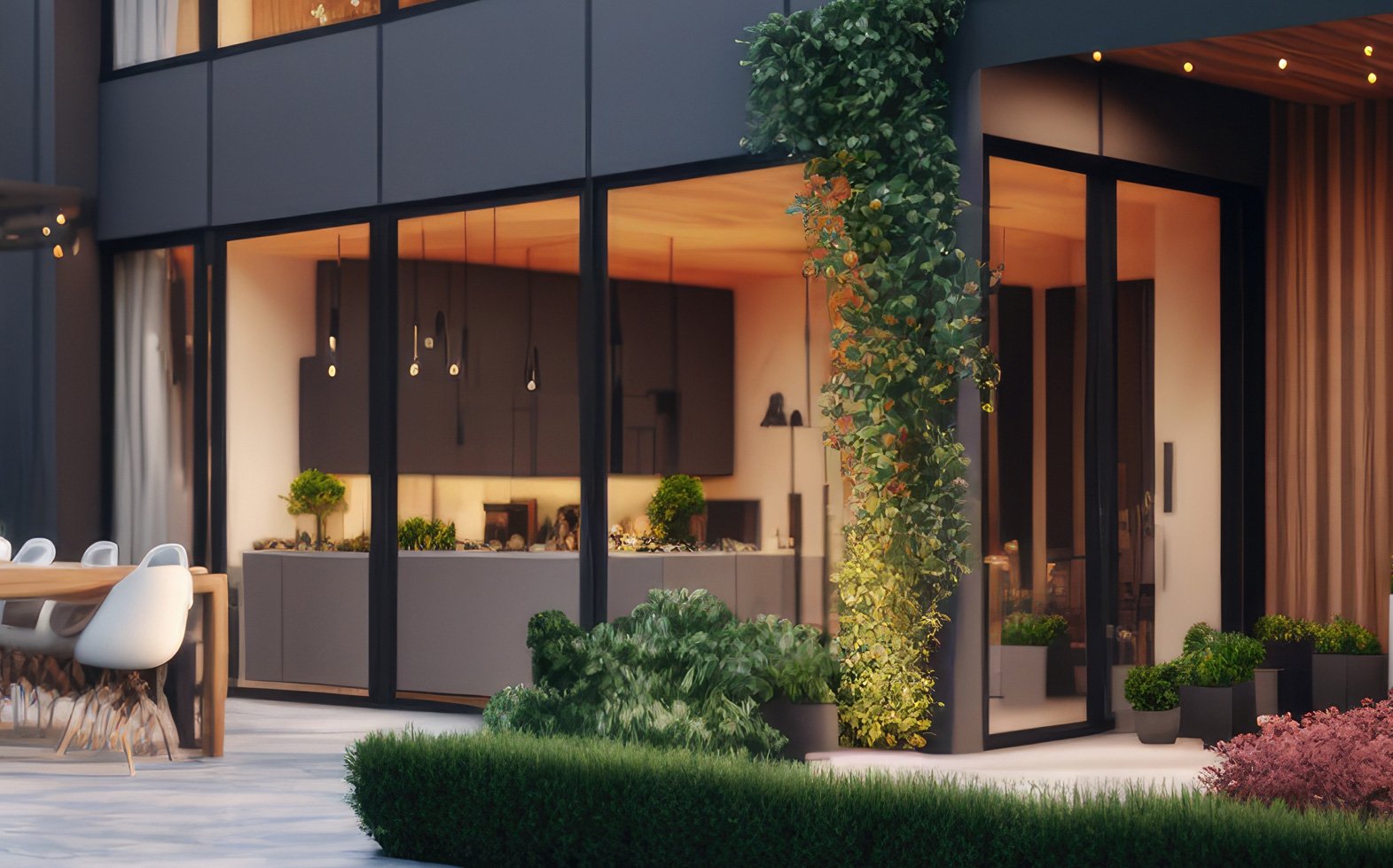 Baie-vitrée coulissante, aluminium